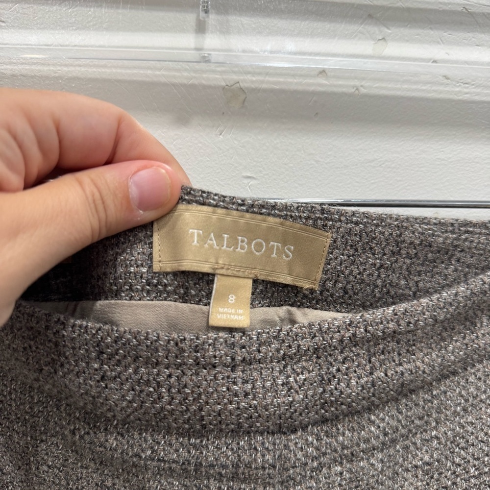 Talbots Italian Wool Blend Tapered Ankle Pants Tan Size 8 - Picture 5 of 9